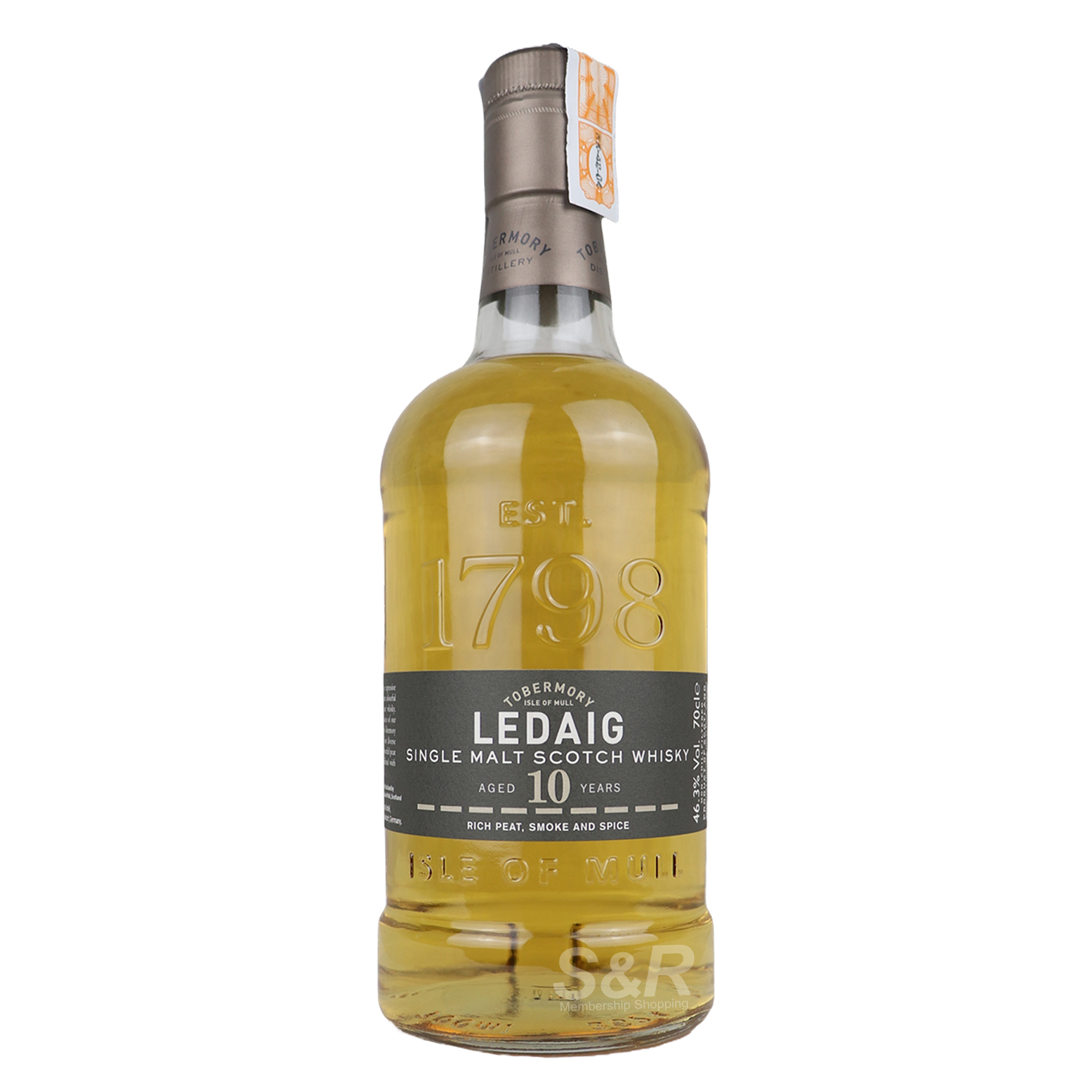 Ledaig 10 Years Old Single Malt Scotch Whiskey 700mL Ledaig 10 Years Old Single Malt Scotch Whiskey 700mL